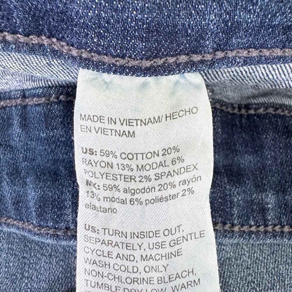 Chico's Womens Pull On Wide Leg Jean Size 14 R Stretch Denim Blue - Picture 5 of 5
